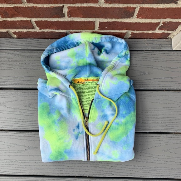 Aviator Nation Tops - Aviator Nation Tie Dye Zip Hoodie